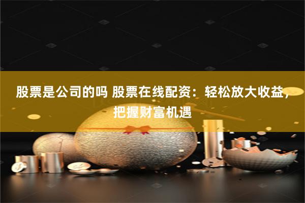 股票是公司的吗 股票在线配资：轻松放大收益，把握财富机遇